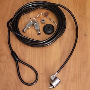 Black  Security Cable Lock with Keys Lot Of 10